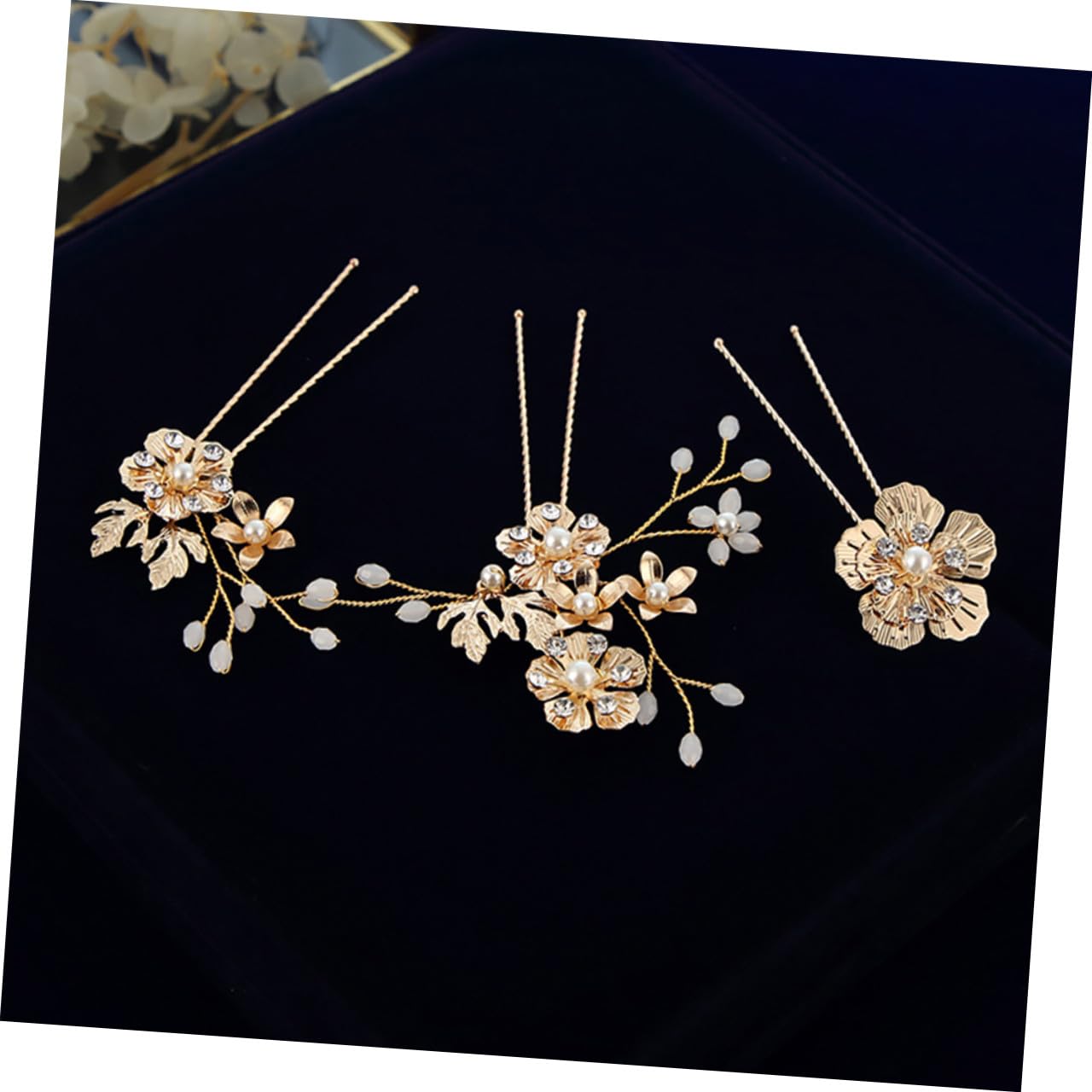 Beavorty 9stücke Teiliges Perlen U-förmige Haarnadeln Mit Strass Eleganter Haarschmuck Für Hochzeiten Und Partys Handgefertigte Braut Haarklammern Für Damen
