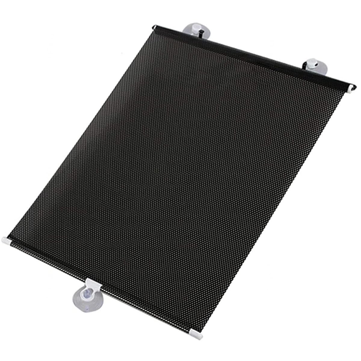 No Drilling Retractable Portable Window Blinds, Blackout Window Shades Roller Blinds, Pull Down Shade Retractable for Car Door Bedroom(Black polka dots,70x160cm)