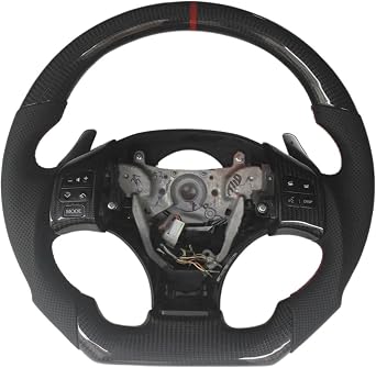 Replacement Compatible with Lexus is 250 250C 300 300C 350 350C is-F Sport 2005-2011 Carbon Fiber Leather Steering Wheel