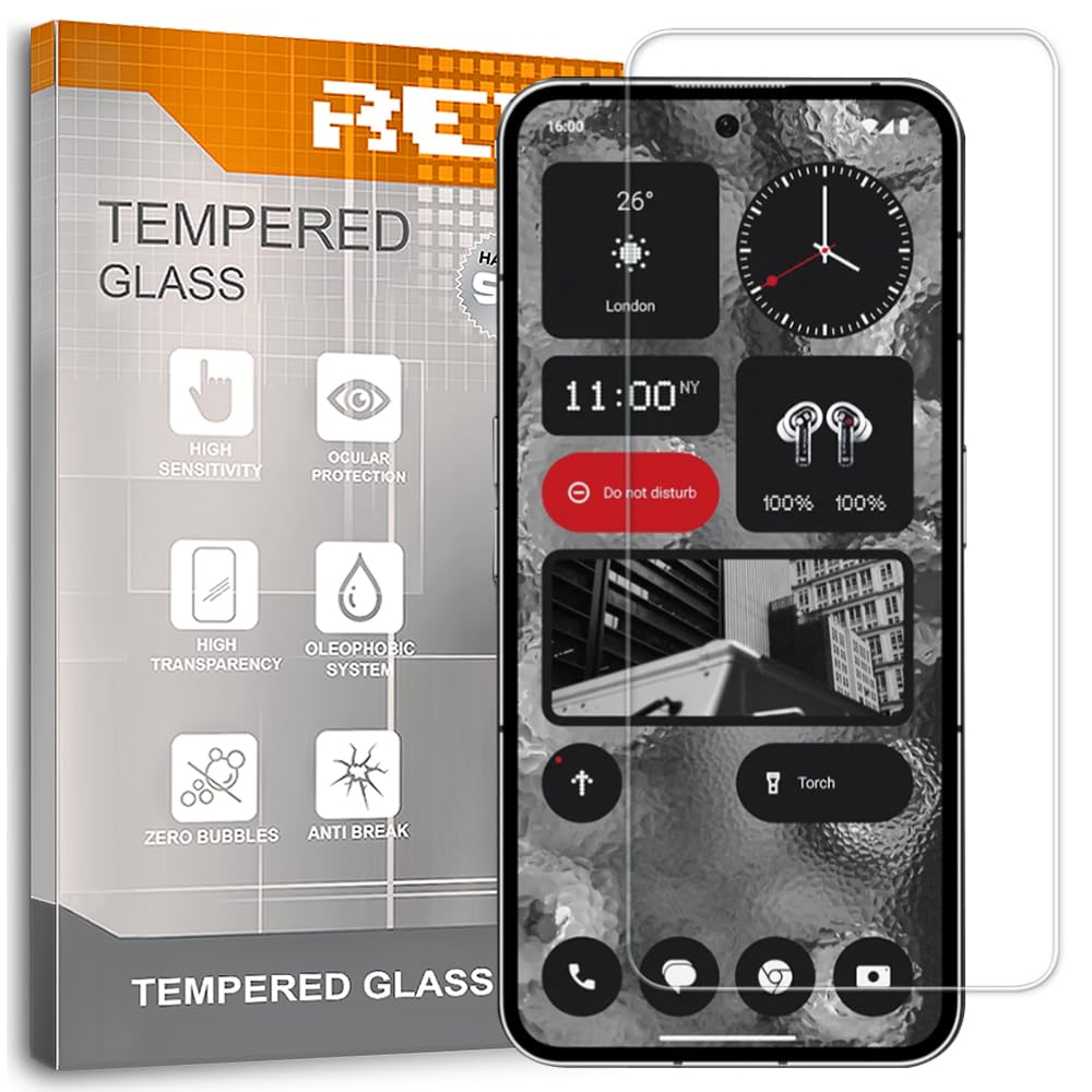 REY Screen protector film for NOTHING PHONE 2, Screen protector Tempered glass, Tempered Glass
