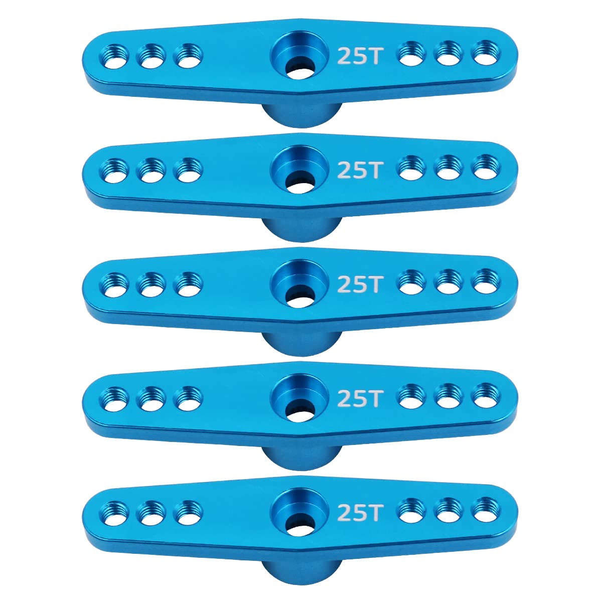 5 Pezzi Braccetti Sterzo In Alluminio 25T Per Servo RC – Regolabili 12/16/20 Mm, Blu, Per Auto E Aerei