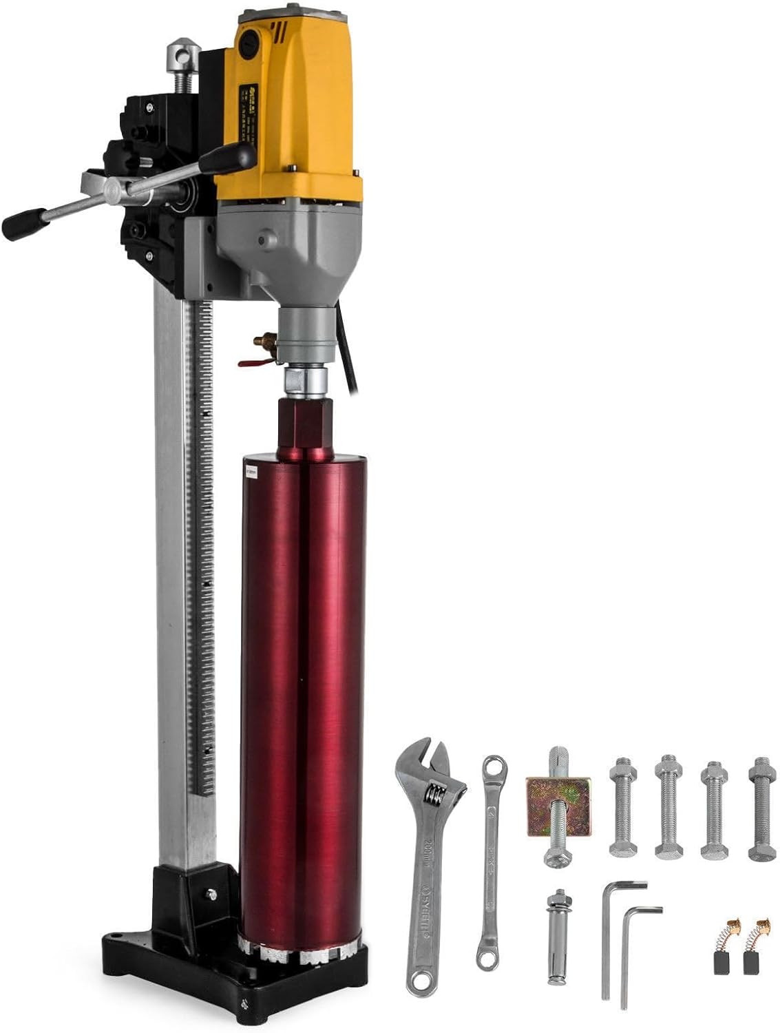 2180W diamond core drill, concrete drill with wet and dry function and concrete base, for drilling/punching holes in masonry and rock