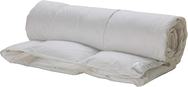 Lancashire Textiles Luxurious Lightweight Cool Duvet Quilt 4.5 Tog White Goose Feather and Down Spring & Summer Duvet With 230 Thread Count Cambric Cotton Casing  King