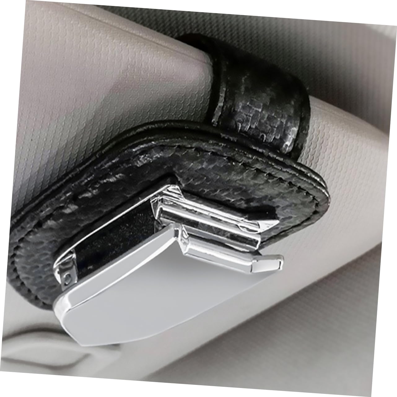 3stücke Car Glasses Holder Pu Carbonfaser Brillenclip Für Auto Sonnenblende Installieren rutschfest Schützt Brillen Vor Kratzern Und Verlust