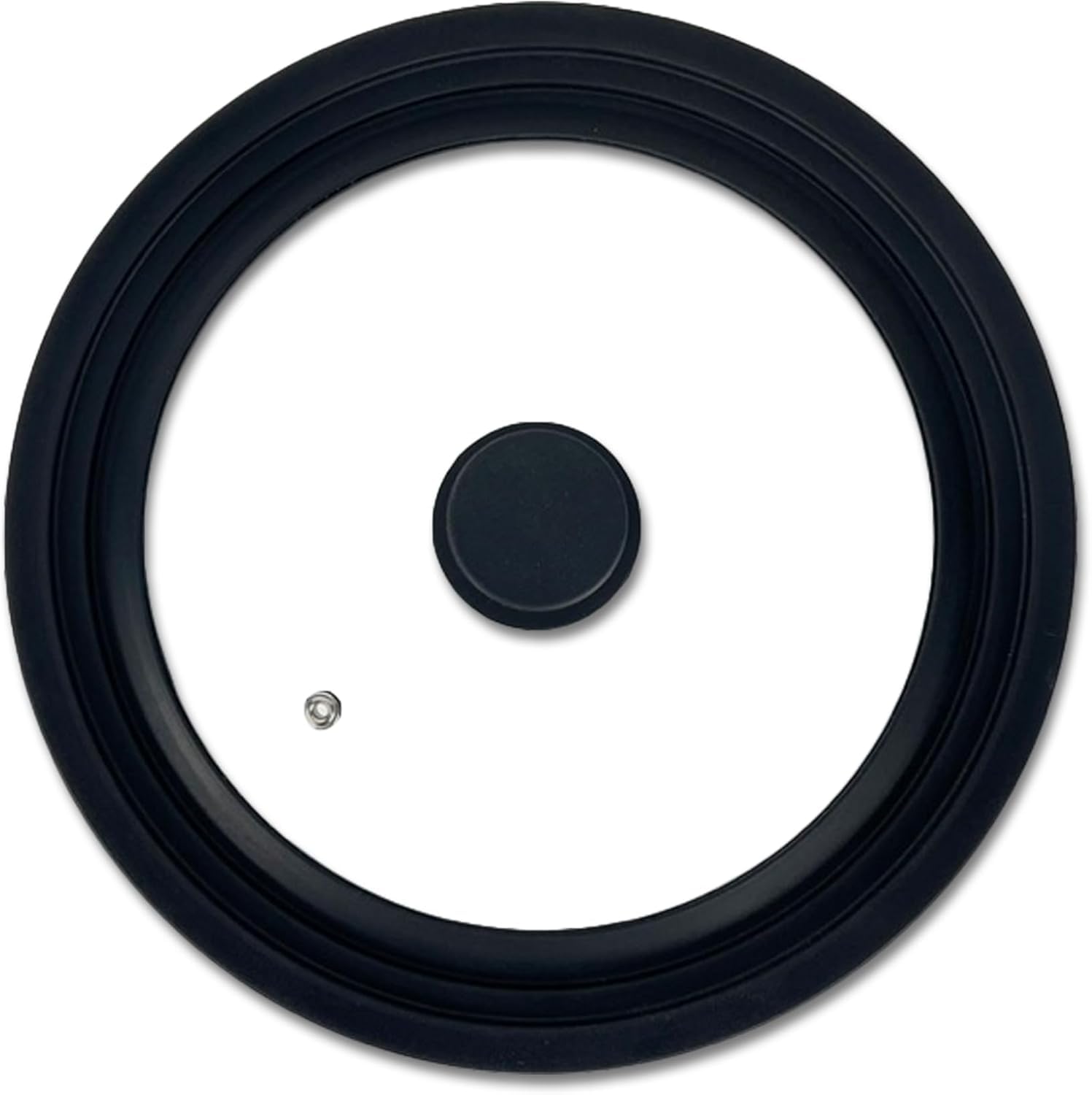 Homatz Black Universal Pots Pans Lid Fit For 26Cm, 28Cm, 30Cm Cookware, Tempered Glass Lid - Cooking Pots Saucepan Frying Pan & Skillets Cover - Heat Resistant Silicon Rim & Knob (26/28/30 Cm)