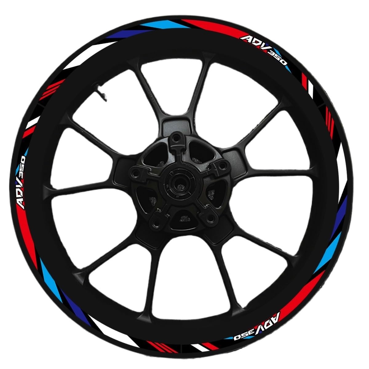 Hub Decals Rim for ADV 350 for Adv350 2022 2023 Reflective Motorcycle Wheel Hub Stickers Scooter Rim Decal Stripe Tape Waterproof Stripe Tape(Red)
