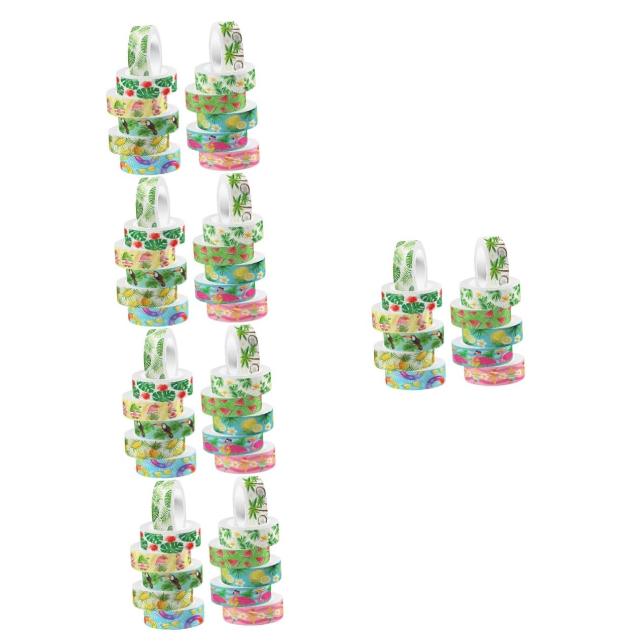 SEWACC 60rollos Cinta Washi Para Scrapbooking De Cinta Color Verde y Estampados Para Manualidades y Decoración De