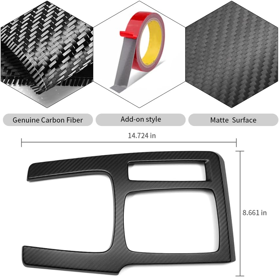 Jogon Carbon Fiber Gear Shift Panel Cover Trim for Acura Integra Type S image 3