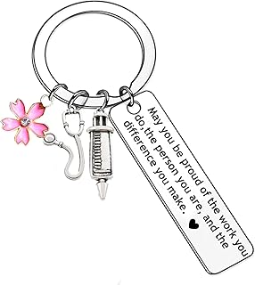 Keyring Nurse Gifts Medical Nurse keychain Gift for Birthday Christmas Thanksgiving Day Nurse Gifts Keychain,Student Nurse Gifts Keychain Graduation Gifts Nurses Day Gift Keyring with Gift Box