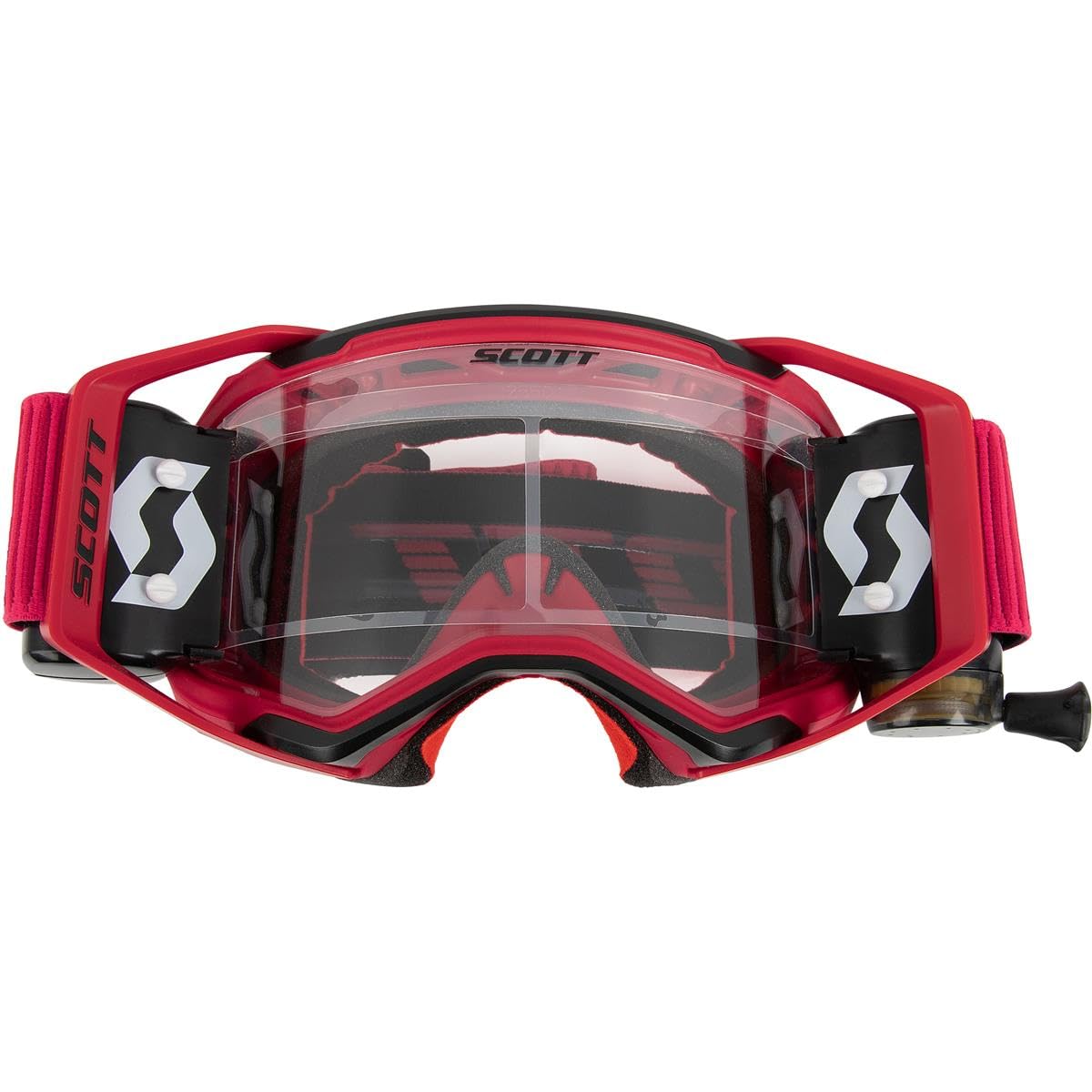 SCOTT Prospect 2.0 WFS MX Offroad Goggles w/Roll-Off System Red/Black w/Clear Lens