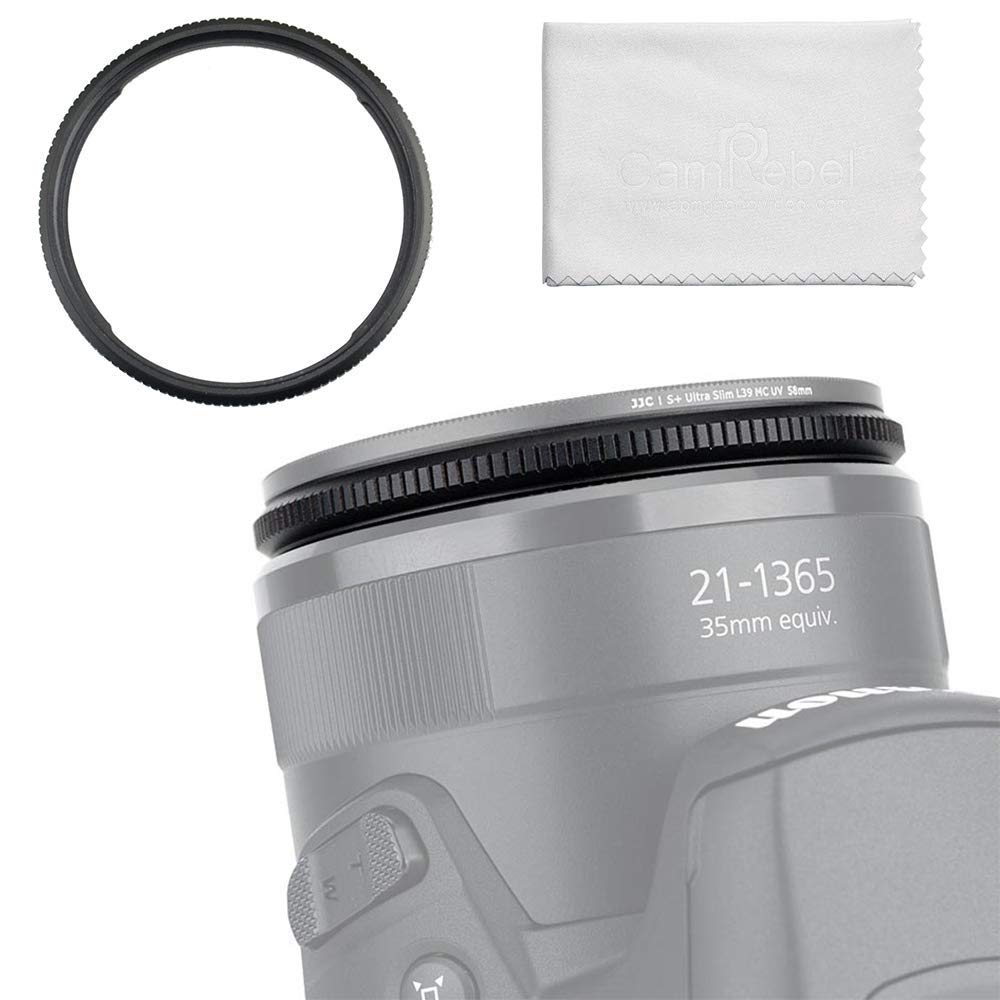 CamRebel Metal Filter Adapter for PowerShot SX530 HS SX70 HS SX60 HS SX50 HS SX40 HS SX30 is SX20 is SX10 is SX1 is SX520 HS (58mm)