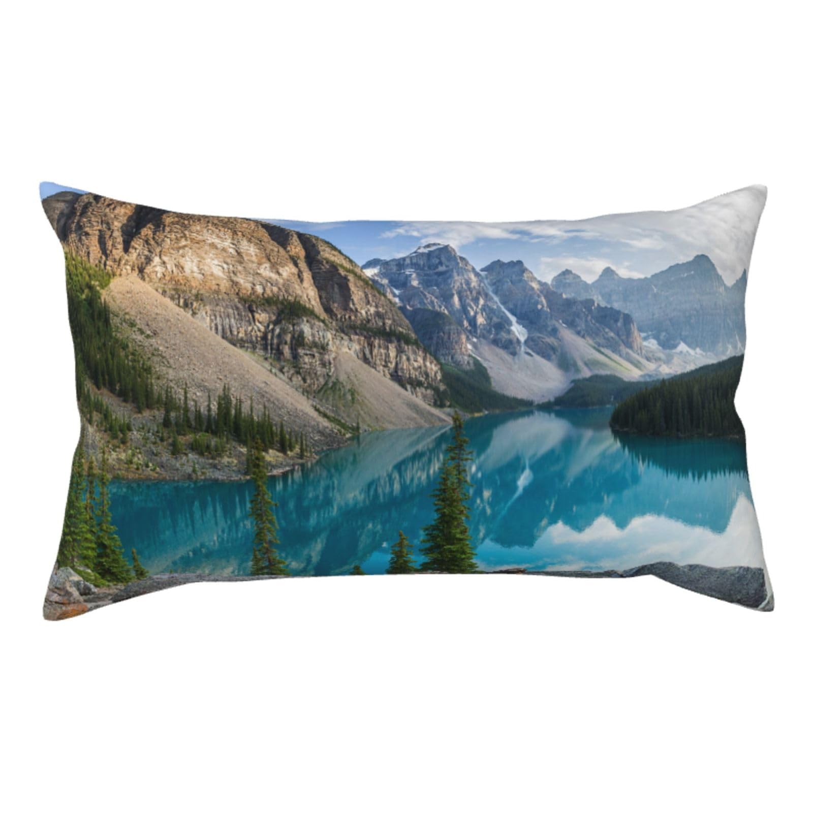 WSHFFILO Rocky Mountains printed Pillow Case 20x36in Corduroy Throw Pillow Cover