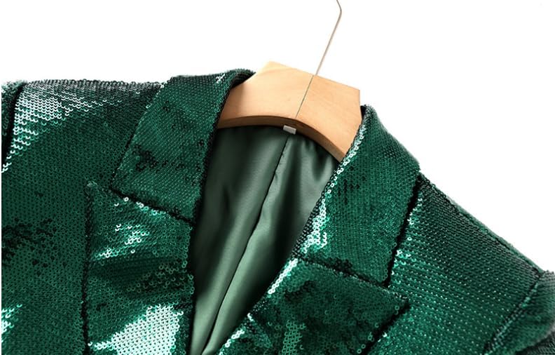 Womens Sequins Blazer Jacket Shorts Set Womens Tuxedo Suits for Women 2 Piece Sets Casual Outfits Dressy Christmas Wedding - Image 6