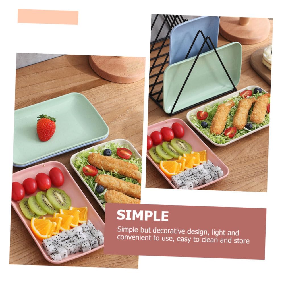 Set de 4 platos rectangulares para sushi miniatura 3