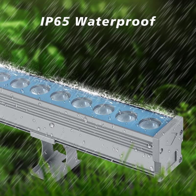 Miniatura 5 de Luces de arandela de pared RGB que cambian de color, iluminación al aire libre, impermeable, enchufe de 38.9 pulgadas, barra de luz lineal de lavado