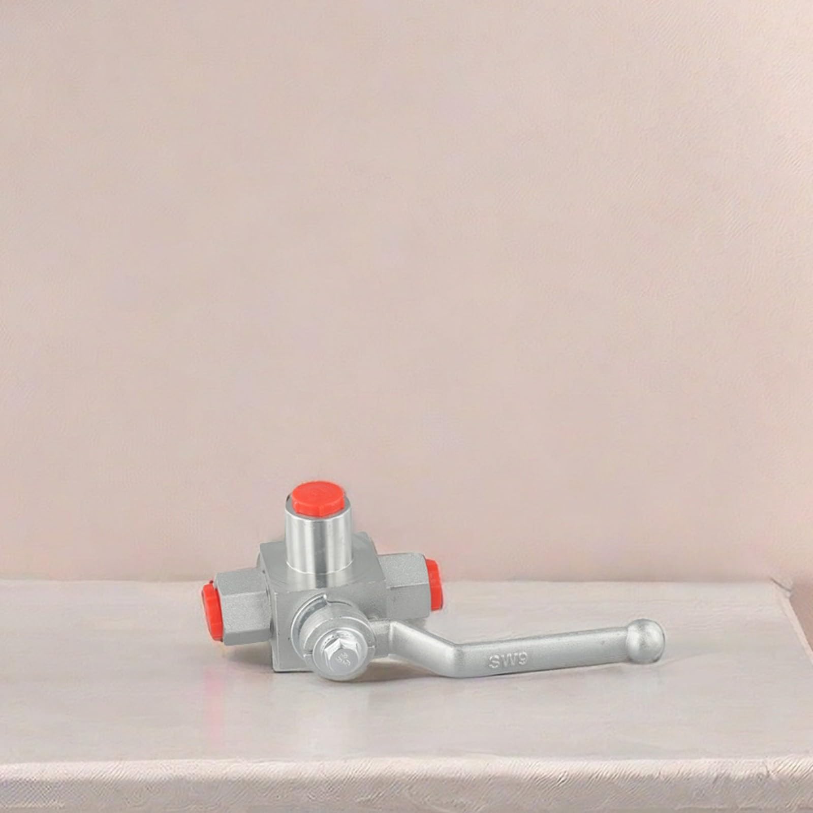 Vanne à boisseau sphérique 3 voies M14 M27 acier carbone 500 bar