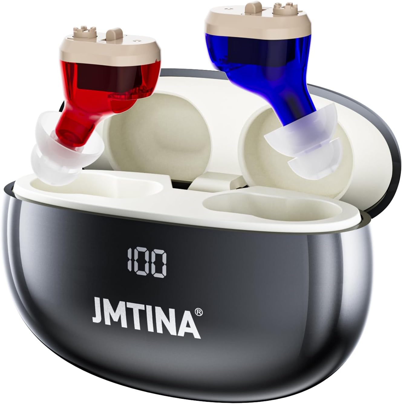 Hearing Aids for seniors with noise cancelling - fda registered invisible hearing amplifiers,3 modes,36hrs charging case,lightweight amplifier for elderly men and women