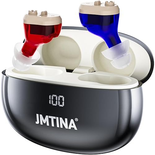 Hearing Aids for seniors with noise cancelling - fda registered invisible hearing amplifiers,3 modes,36hrs charging case,lightweight amplifier for elderly men and women