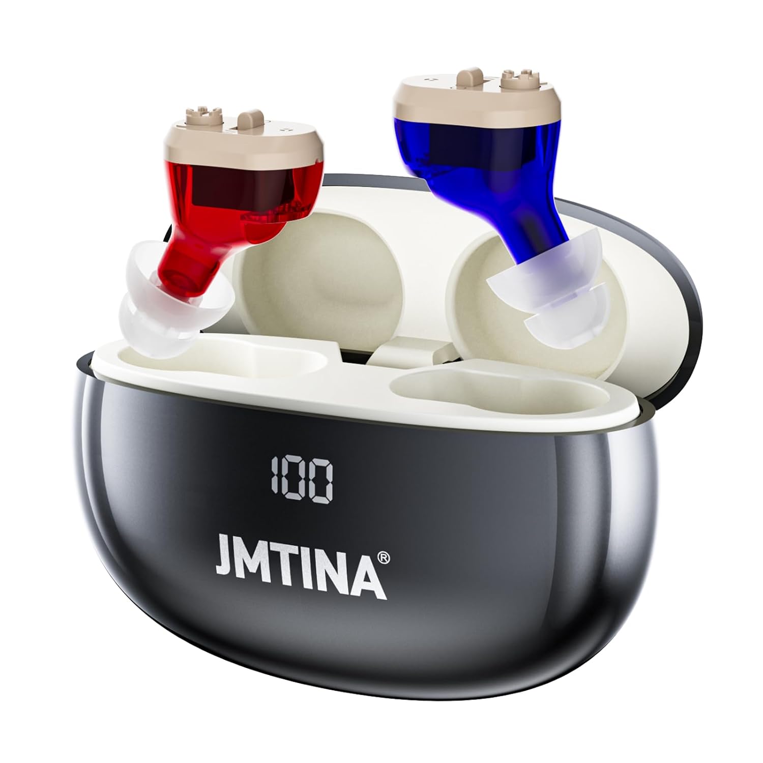 Hearing Aids for seniors with noise cancelling - fda registered invisible hearing amplifiers,3 modes,36hrs charging case,lightweight amplifier for elderly men and women