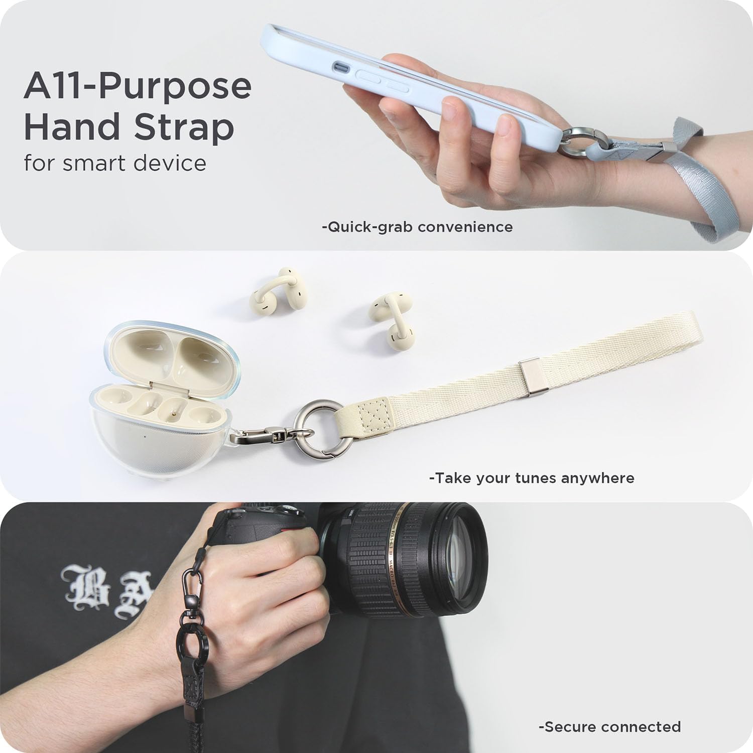 Phone Lanyard 2 in 1, Anti Theft Phone Strap Crossbody for Women, Adjustable Phone Wrist Strap - Image 3