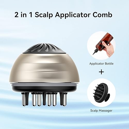 Miniatura 3 de Aplicador de aceite para el cabello, masajeador de cabeza del cuero cabelludo para el crecimiento del cabello, aplicador de aceite para el cuidado