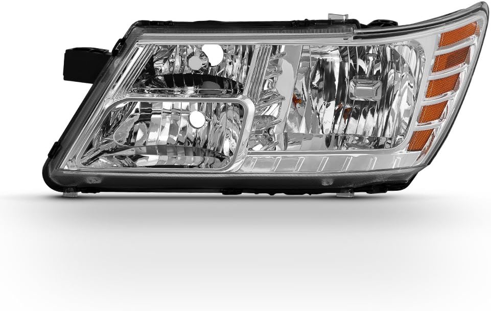 AKKON - For 2009-2020 Dodge Journey Driver + Passenger Headlight Assembly Chrome Housing Clear Lens Full Set