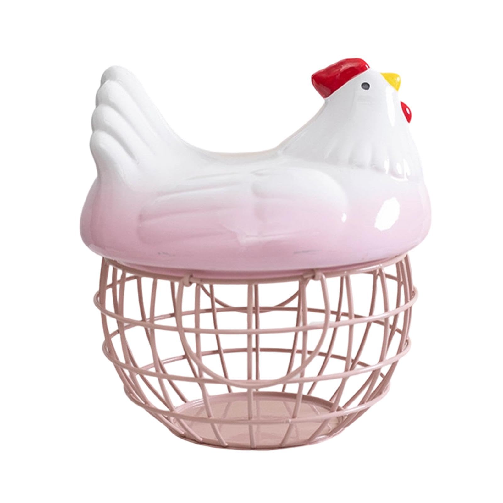 Cesta para Huevos Hecha de [Material], Versátil, Se Puede Usar como Decoración de Mesa O como Recipiente para Huevos de Y Verduras, Rosa, Individual