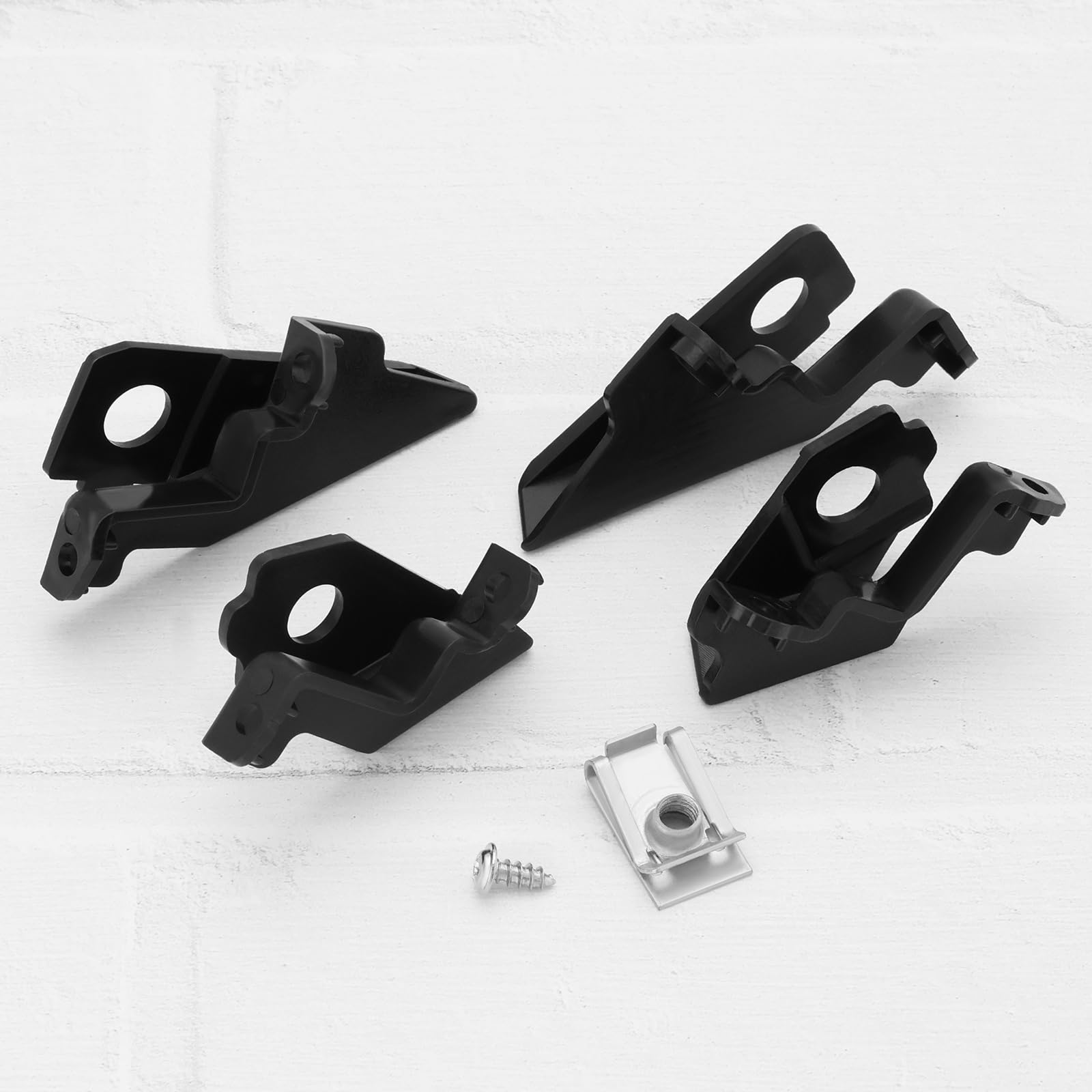 ECSiNG Kit di riparazione fari auto staffa clip inludes vite e guarnizione anteriore faro riparazione set 6R0998225 6R0998226 compatibile con VW Polo 2009-2017