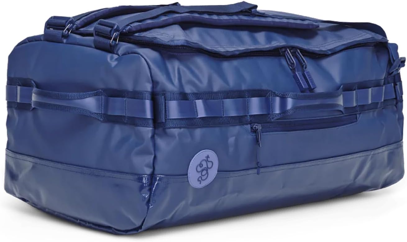 Baboon to the Moon Go-Bag Big Duffle Bag | 60L Large Travel Bag Lightweight, Detachable Straps, Durable, Water-Resistant, Stylish, Compact for Men and Women (Navy)
