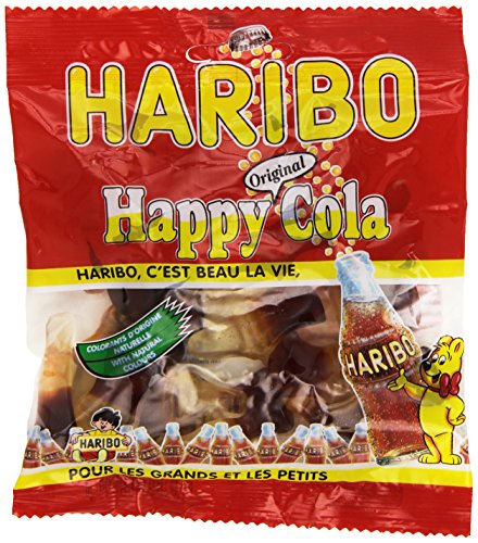 HARIBO - Happy Cola - Bonbons Sans Colorants Artificiels - 10 Sachets de 120 g