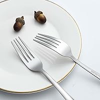 Vista 3 de 24 Piezas Tenedores de Cena, Tenedores de Cubiertos (8 pulgadas), Tenedores de Cubertería de Acero Inoxidable Grado Alimenticio, Pulido Espejo