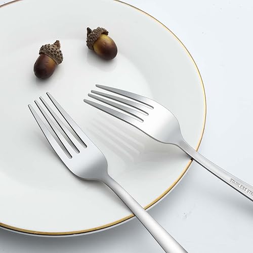 Miniatura 3 de Gymdin 24 Piezas Tenedores de Cena, Tenedores de Cubiertos (8 pulgadas), Tenedores de Cubertería de Acero Inoxidable Grado Alimenticio, Pulido