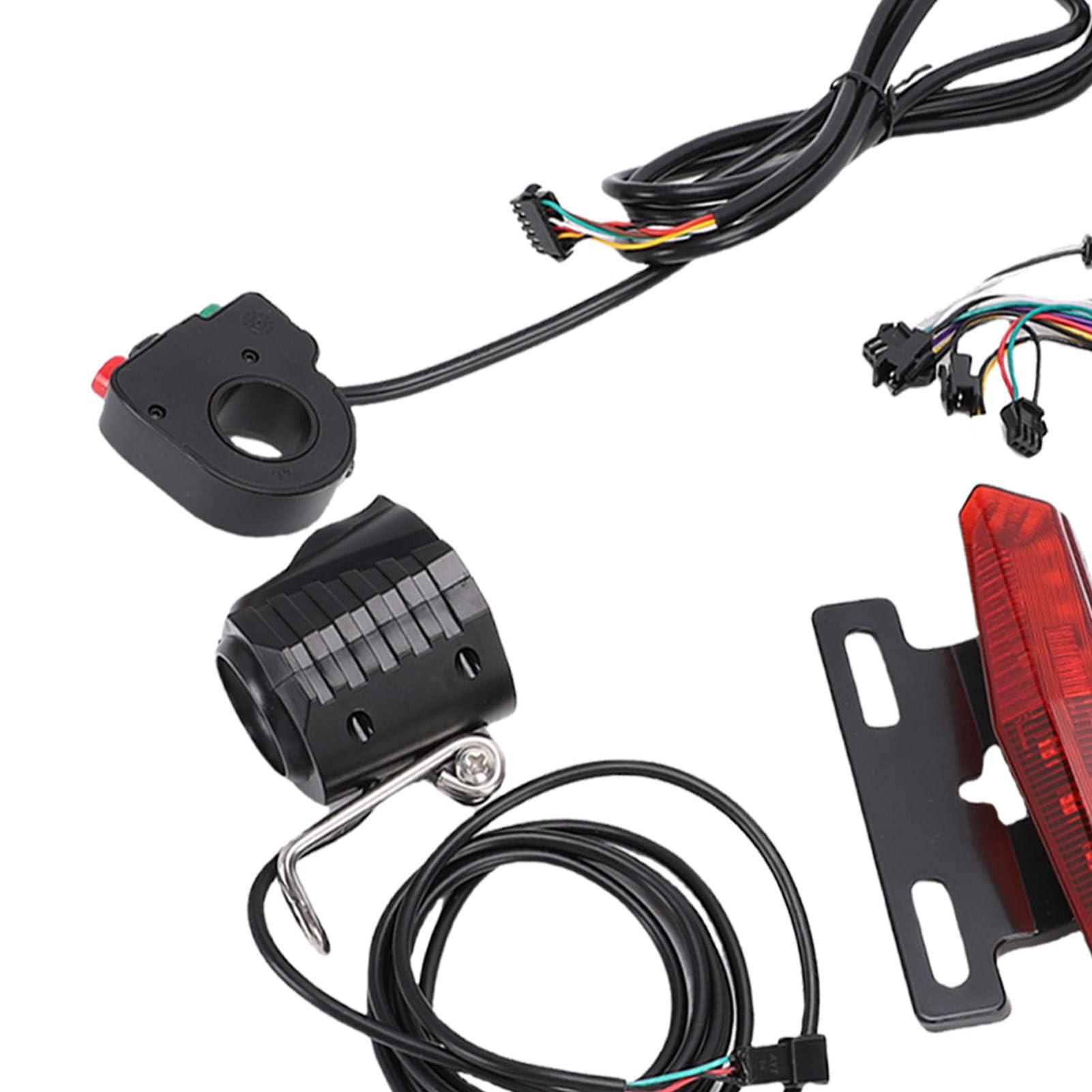 Sxhlseller Set Luci per Bici Elettriche con Interruttore a Chiave a 5 Pin, Include Fanale Posteriore e Indicatore di Direzione per visibilità Posteriore Anteriore su Varie Biciclette Elettriche