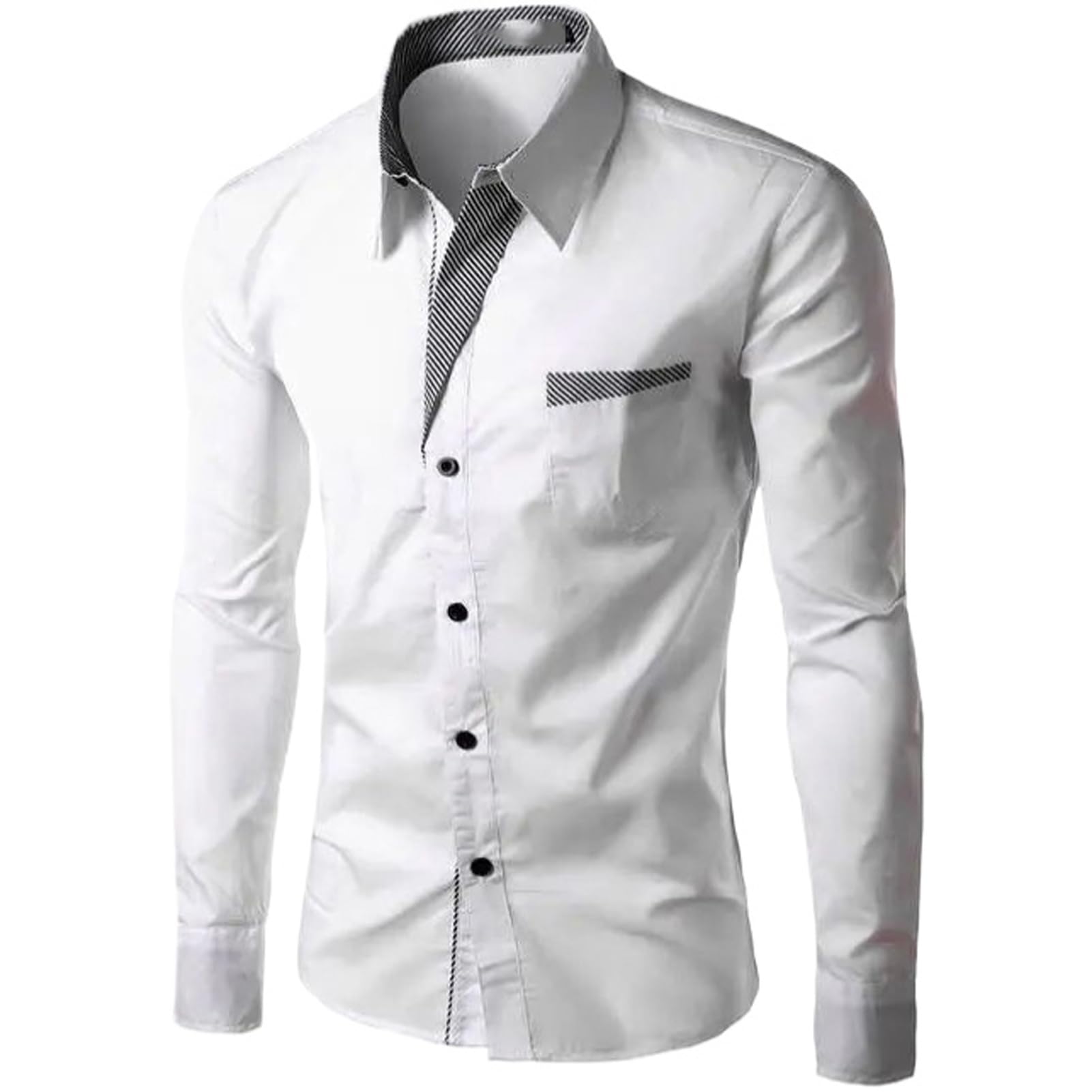 Chemise à manches longues pour homme coupe ajustée