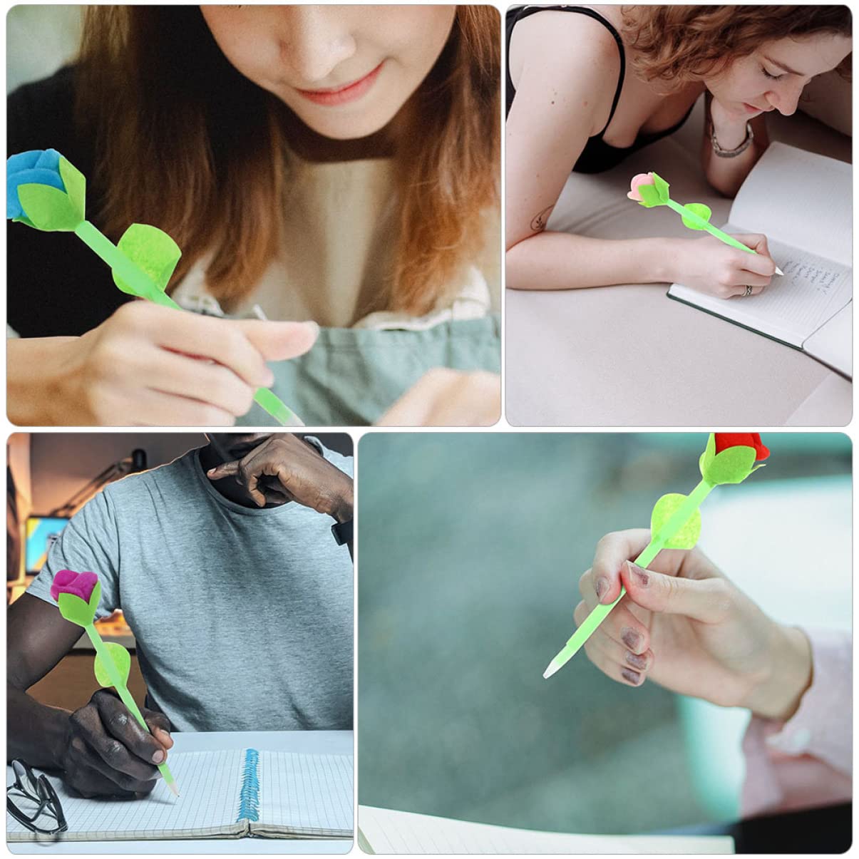 Tofficu 3 Ensembles Lot De 3 Stylos À Bille À Pointe Fine En Forme De Fleur Stylos À Encre Gel À Pointe Fine Stylos Roses Stylos À Encre Gel Cool Stylos À Bille Stylos À 12 pièces * 3