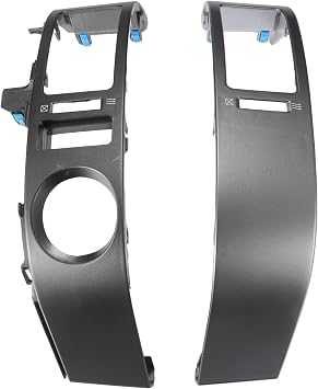 Motoforti Center Dash A/C Outlet Vent Trim Panel, for Toyota Prius 2004-2009, Left Right Dashboard Dash Air Vent Cover Trim Duct Air Outlet, Plastic, No.5567047060/5568047020, Gray, 1 Pair
