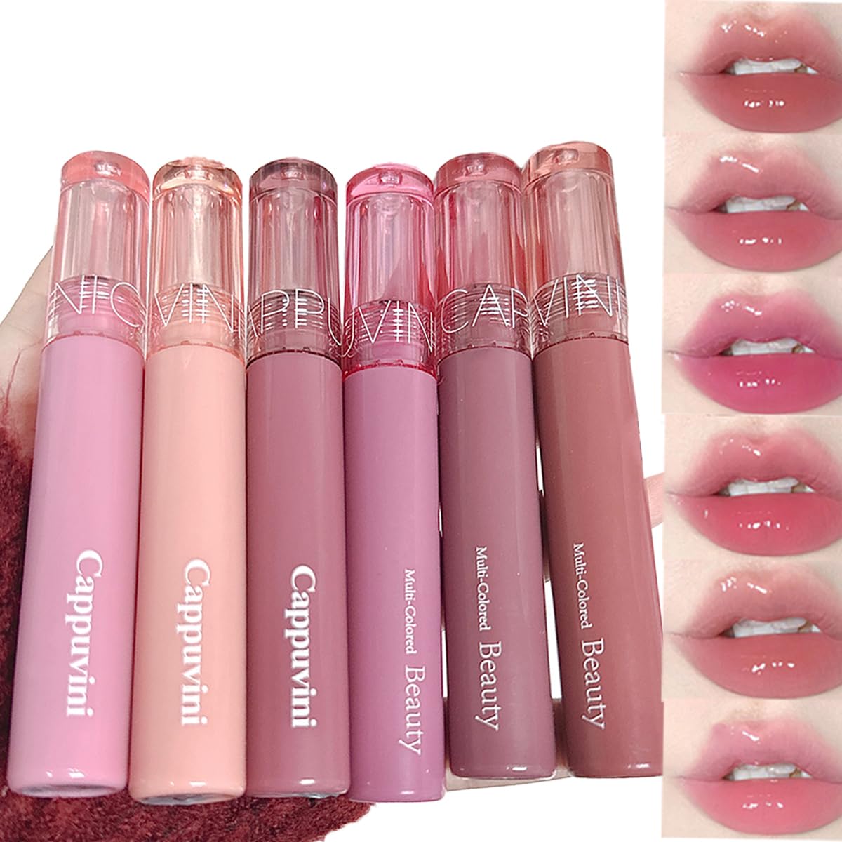 Amazon.com : Pakivs 6 Colors Hydrating Plumping Lip Gloss Set