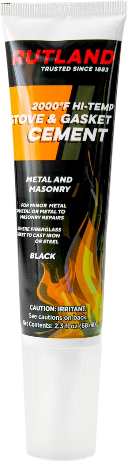 Rutland Stove Gasket Cement, 2.3-Ounce Tube, Black - Amazon product rated Grade A
