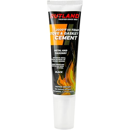 Rutland Stove Gasket Cement, 2.3-Ounce Tube, Black