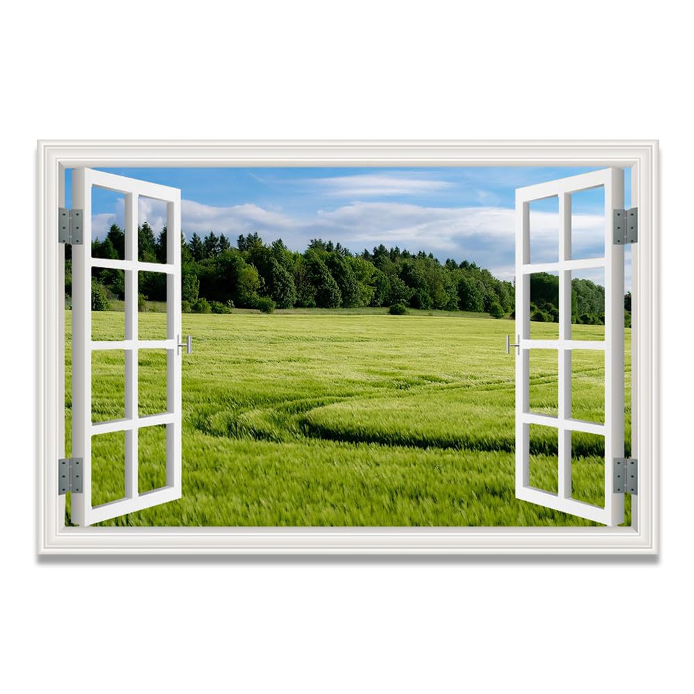 Arte de lienzo con ventana falsa marina para decorar el hogar en formato compacto de 20x30cm 8