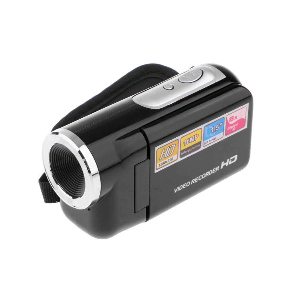 Ubervia Camera Recorder Mini Digital Video Camcorder HD DV 1.8'' Screen 8X Zoom Black-picture-31