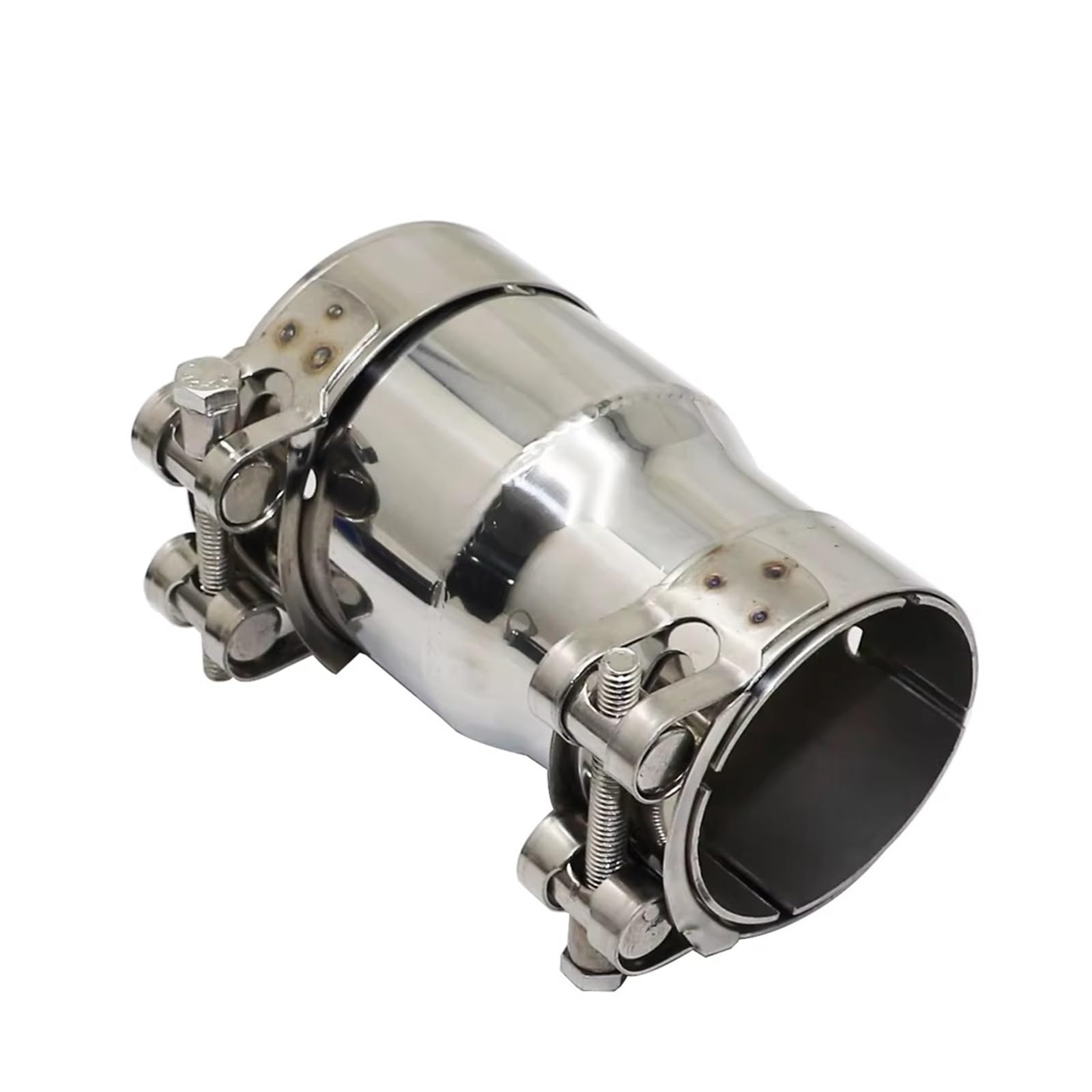 Terminale Tubo Universale In Acciaio Inossidabile Adattatore Dritto Riduttore Giunto Per Tubo Scarico Per Acciaio Inossidabile Doppia Apertura Tubo di scappamento(ID 45MM-63MM)