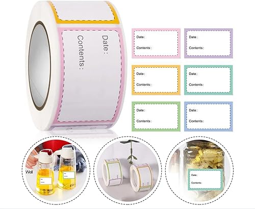 Miniatura 4 de 500 etiquetas adhesivas para alimentos, etiquetas para congelador, etiquetas extraíbles para almacenamiento de alimentos, cinta para congelar,