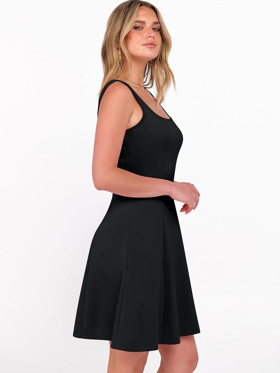 ANRABESS Women Summer Sleeveless Square Neck Cocktail Dress 2026 A-Line Casual Formal Beach Vacation Party Mini Dress - Image 5