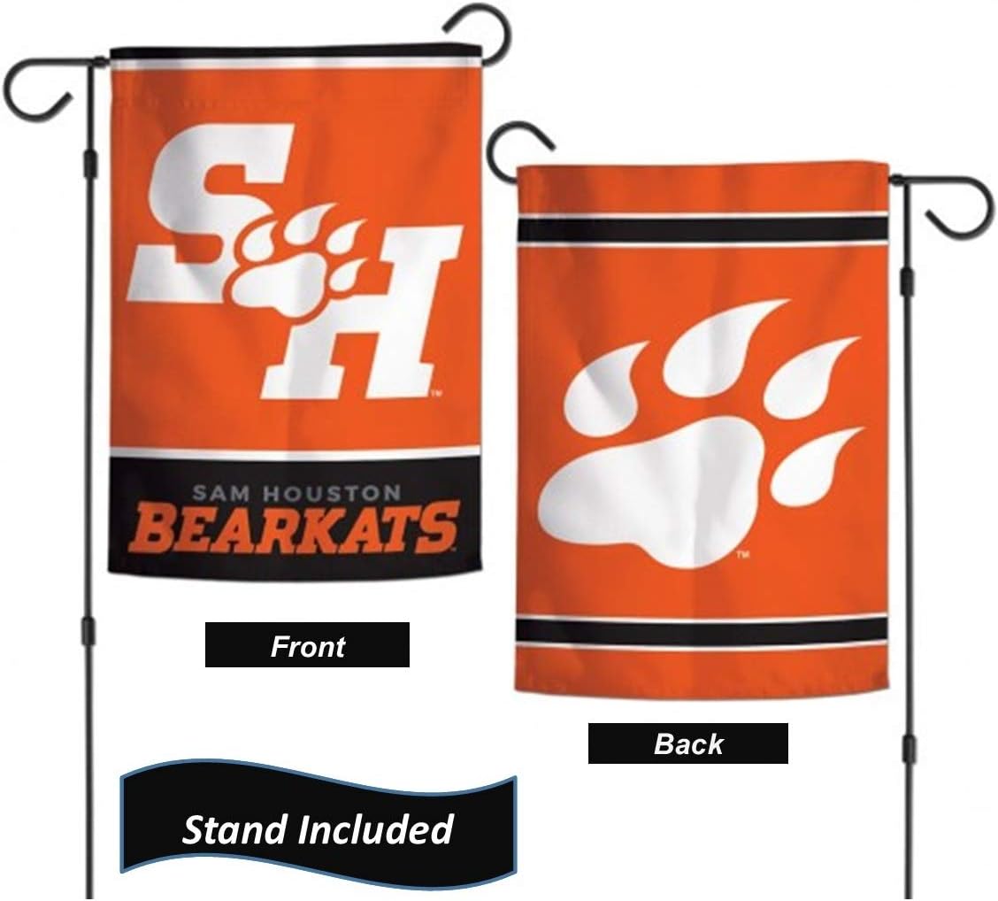 Sam Houston State Bearkats Garden Flag Set With Stand, 12.5 x 18 inch College Flag with Three Piece Steel Yard Stand, Licensed by Wincraft