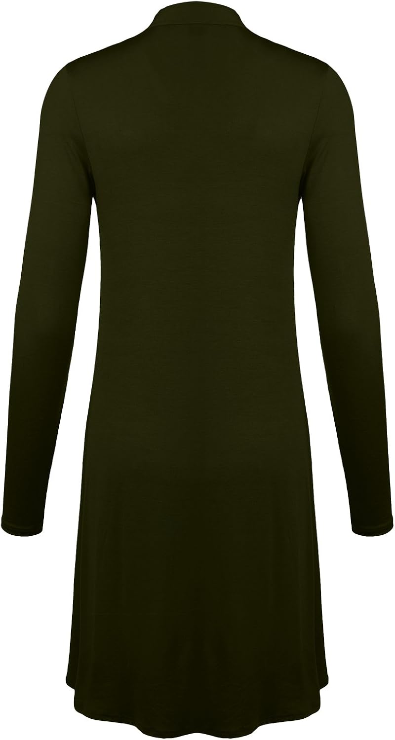 BH B.I.L.Y USA Women's Open Front Lightweight Jersey Classic Long Sleeve Cardigan