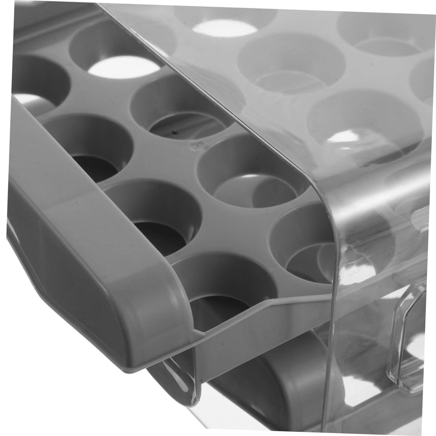 Gatuida Caja Para Guardar Huevos De Doble Capa Rejillas Transparente Para Refrigerador y Cajón De Cocina Organizador De Huevos Estante Para Guardar