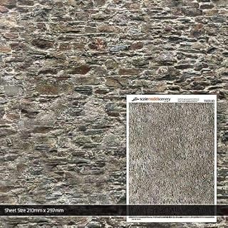 Scale Model Scenery TX220-OO Old Stone Wall (Pack of 5) For OO Scale Model Railway Layouts & 1:76 Diecast Dioramas
