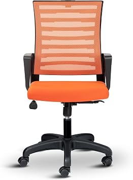 Capri Fileli Ergonomik Ofis Koltu u Tilt Mekanizmal  Ayarlanabilir Turuncu Sandalye