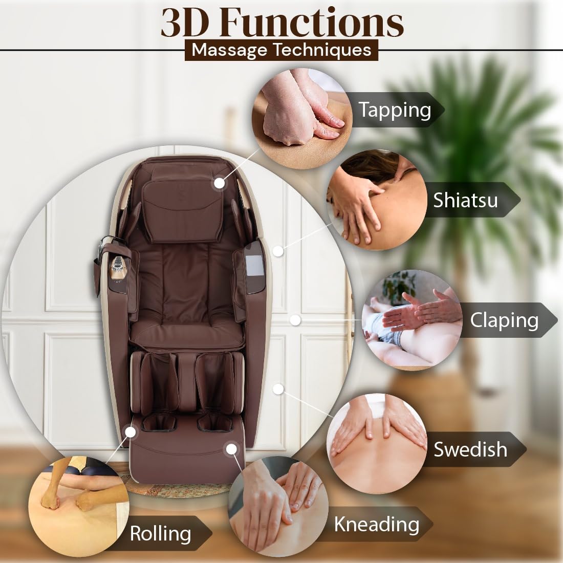 JSB MZ08 Massage Chair Recliner Zero Gravity for Home Stress Relief (Coffee Brown) JSB MZ08 Massage Chair Recliner Zero Gravity for Home Stress Relief (Coffee Brown)